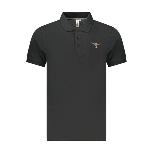 Black Cotton Men's Polo Shirt