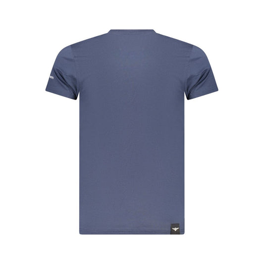 Blue Cotton Men's T-Shirt
