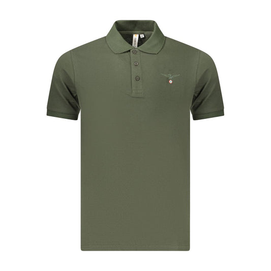 Green Cotton Men's Polo