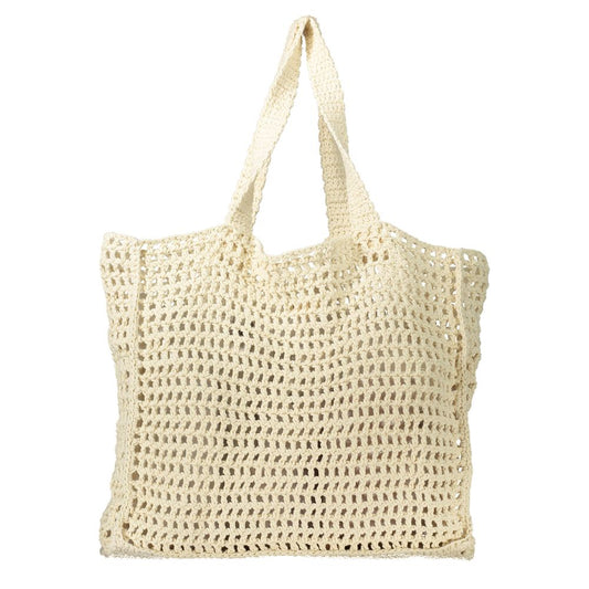 Beige Cotton Handbag