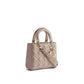 Beige Lamb Leather Shoulder Bag