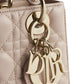 Beige Lamb Leather Shoulder Bag