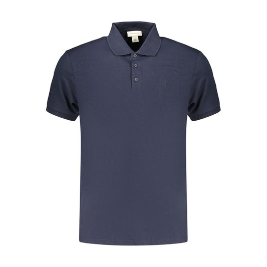 Blue Cotton Men's Polo Shirt