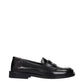 Black Leather Slip-On Loafers