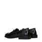 Black Leather Slip-On Loafers