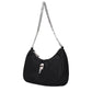 Black Fabric Shoulder Bag