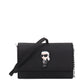 Black Polyethylene Crossbody Bag