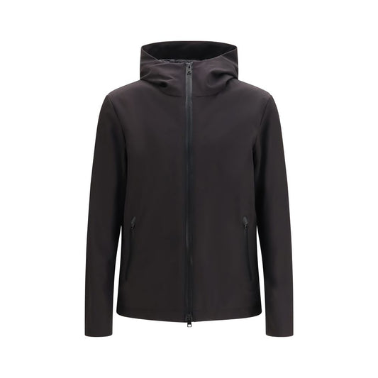 Black Polyester Shell Jacket
