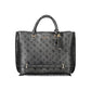 Black Polyurethane Women Handbag