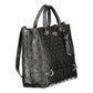 Black Polyurethane Women Handbag