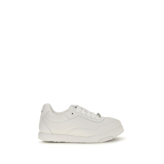 White Calf Leather Bos Taurus Sneakers
