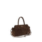 Brown Suede Leather Shoulder Bag