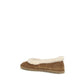 Beige Suede Leather Ballet Flats