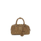 Beige Calf Leather Bos Taurus Handbag