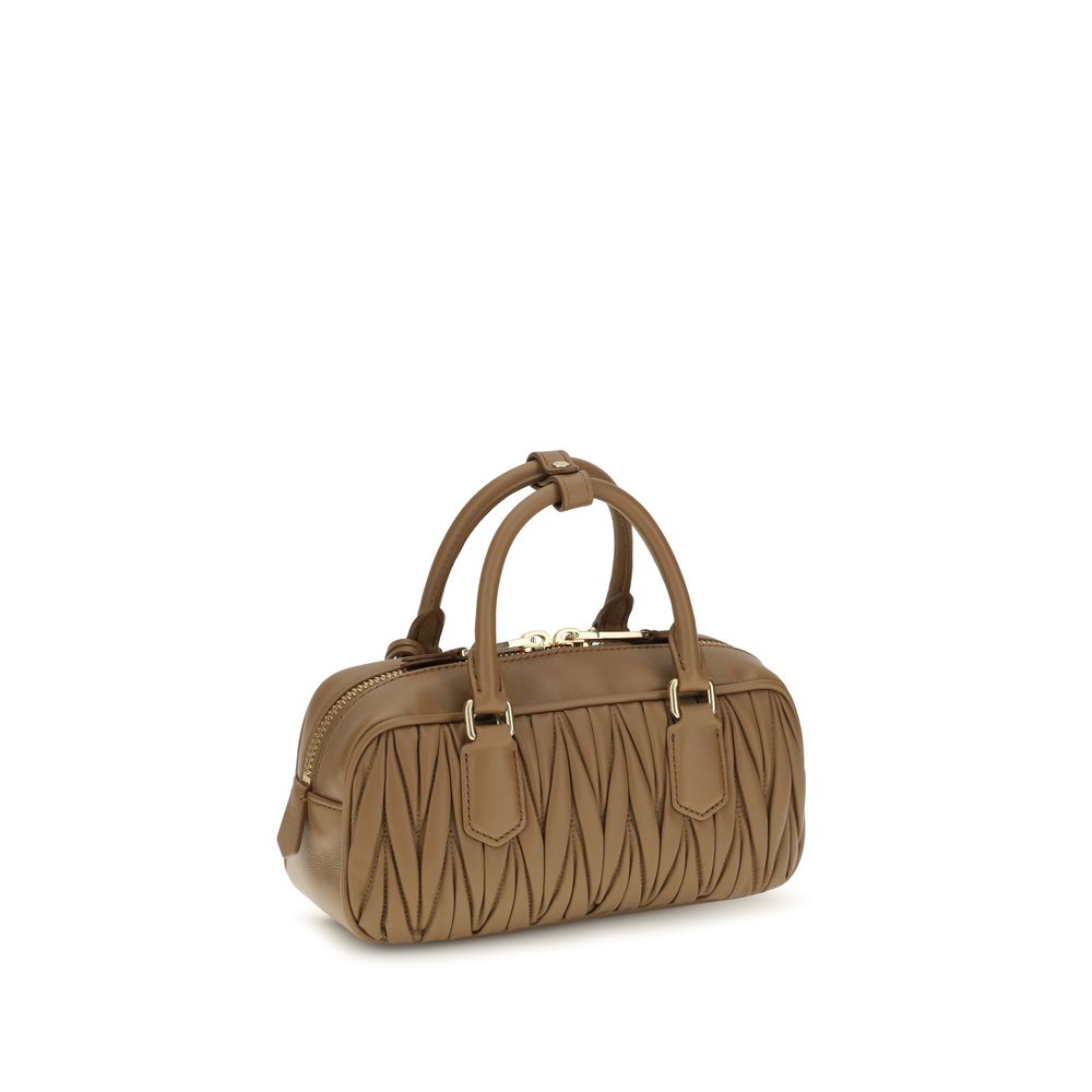 Beige Calf Leather Bos Taurus Handbag
