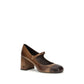 Brown Calf Leather Bos Taurus Ballet Flats