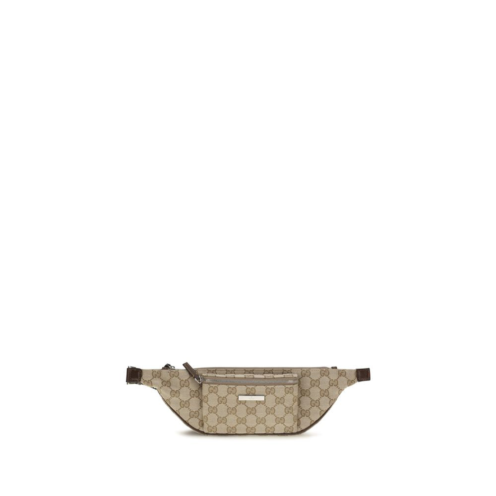 Beige Fabric Shoulder Bag