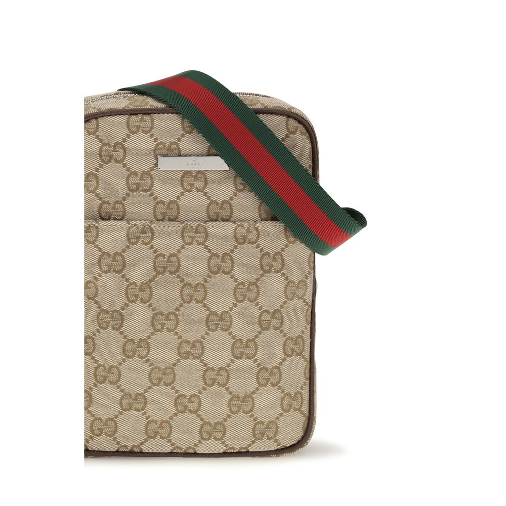 Beige Fabric Shoulder Bag