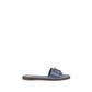 Blue Calf Leather Bos Taurus Flat Sandals