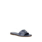 Blue Calf Leather Bos Taurus Flat Sandals