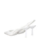 White Leather High Heel Pumps
