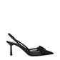 Black Fibres High Heel Pumps