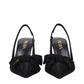 Black Fibres High Heel Pumps