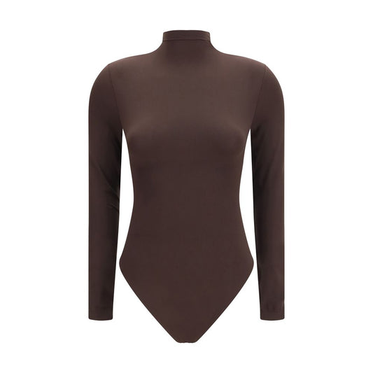 Brown Polyamide Bodysuit