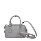Gray Leather Handbag