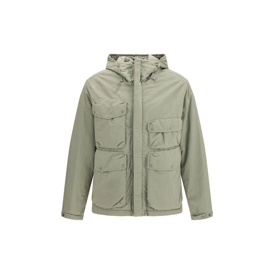 Gray Polyamide Full-Length Jacket