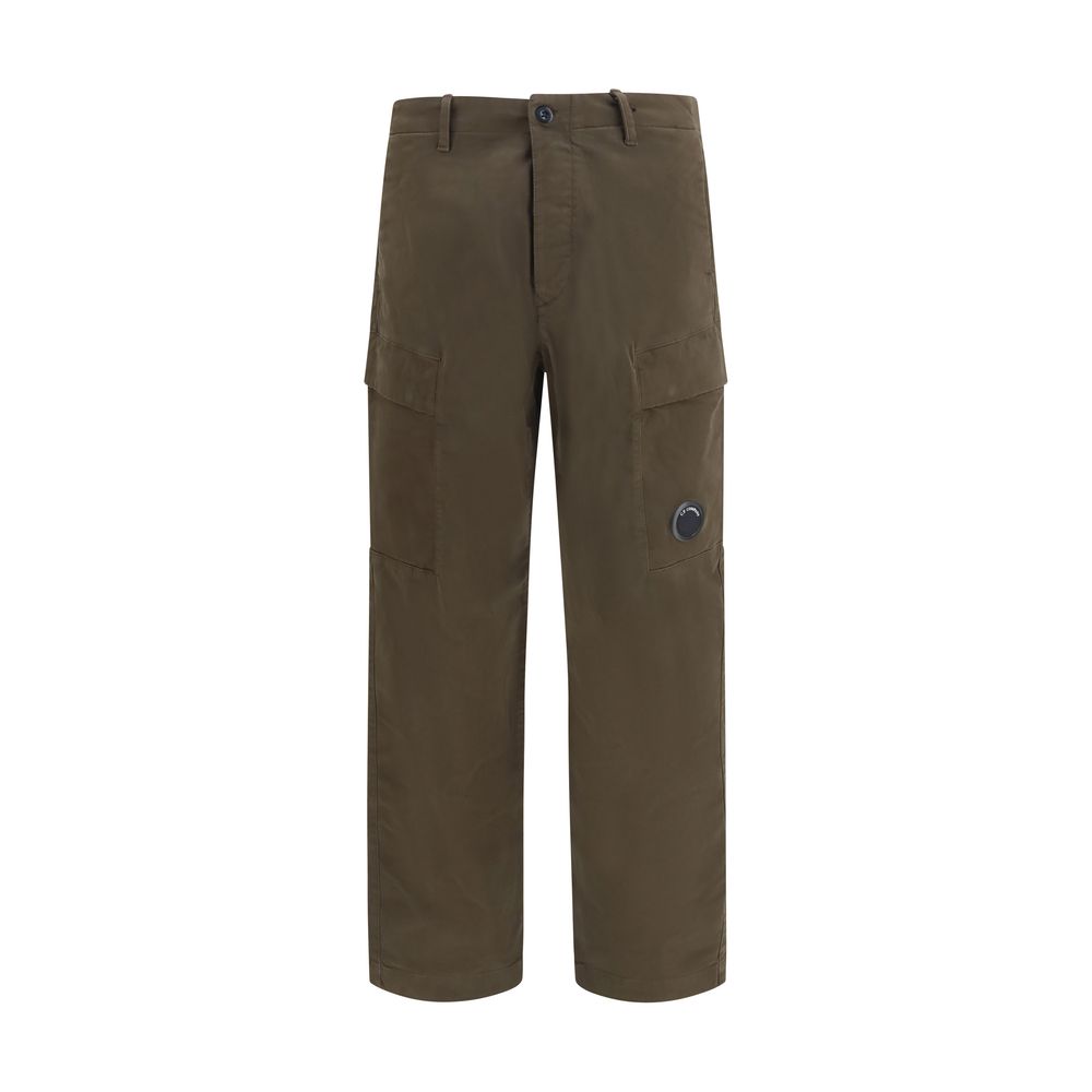 Bicolor Cotton Cargo Pants