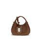 Brown Recycled Leather Shoulder Bag
