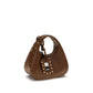 Brown Recycled Leather Shoulder Bag
