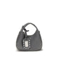 Gray Leather Shoulder Bag