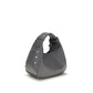 Gray Leather Shoulder Bag