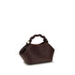 Brown Recycled Leather Shoulder Bag