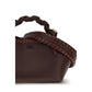 Brown Recycled Leather Shoulder Bag