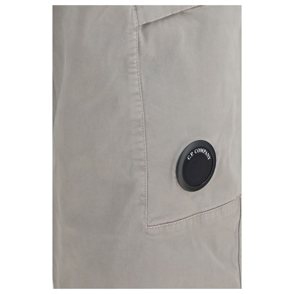 Gray Cotton Cargo Pants