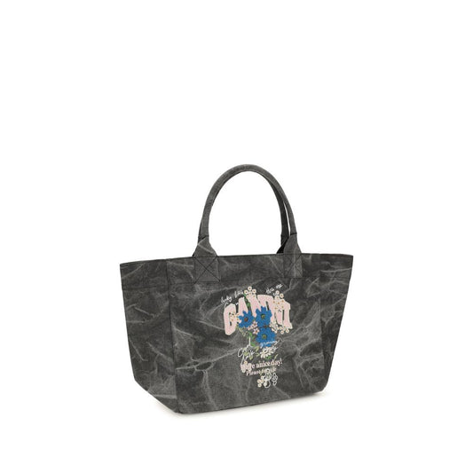 Gray Cotton Shoulder Bag