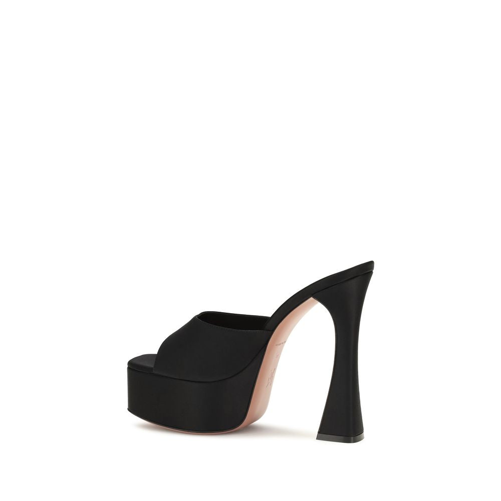 Black Calf Leather Bos Taurus Platform Sandals