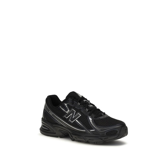 Black Polyamide Athletic Sneakers