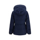 Blue Polyester Full-Length Jacket