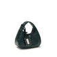 Bicolor Recycled Leather Shoulder Bag
