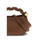 Brown Recycled Leather Shoulder Bag
