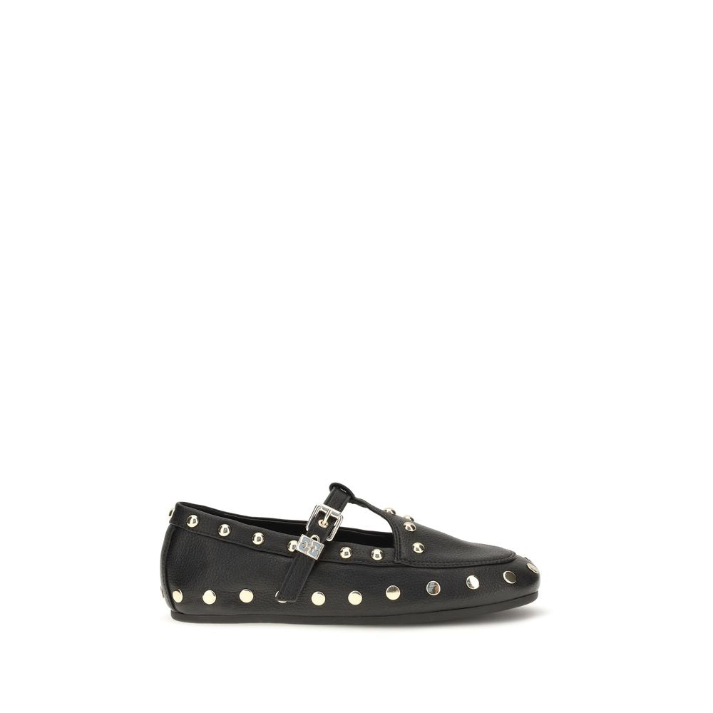 Black Recycled Polyester Ballet Flats