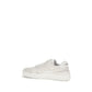 White Polyester Low Top Sneakers