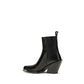 Black Calf Leather Bos Taurus Ankle Boots