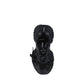 Black Polyurethane Chunky Sneakers