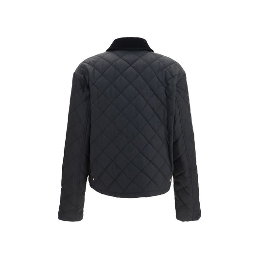 Black Cotton Full-Length Jacket