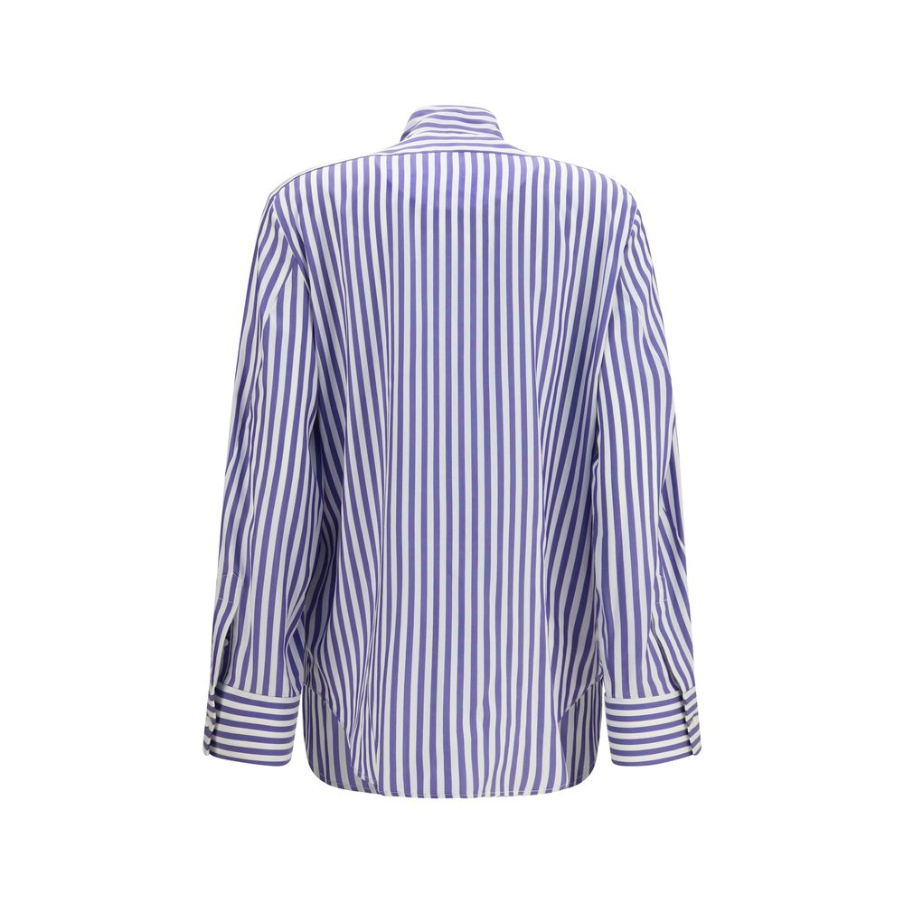 Blue Silk Blouse